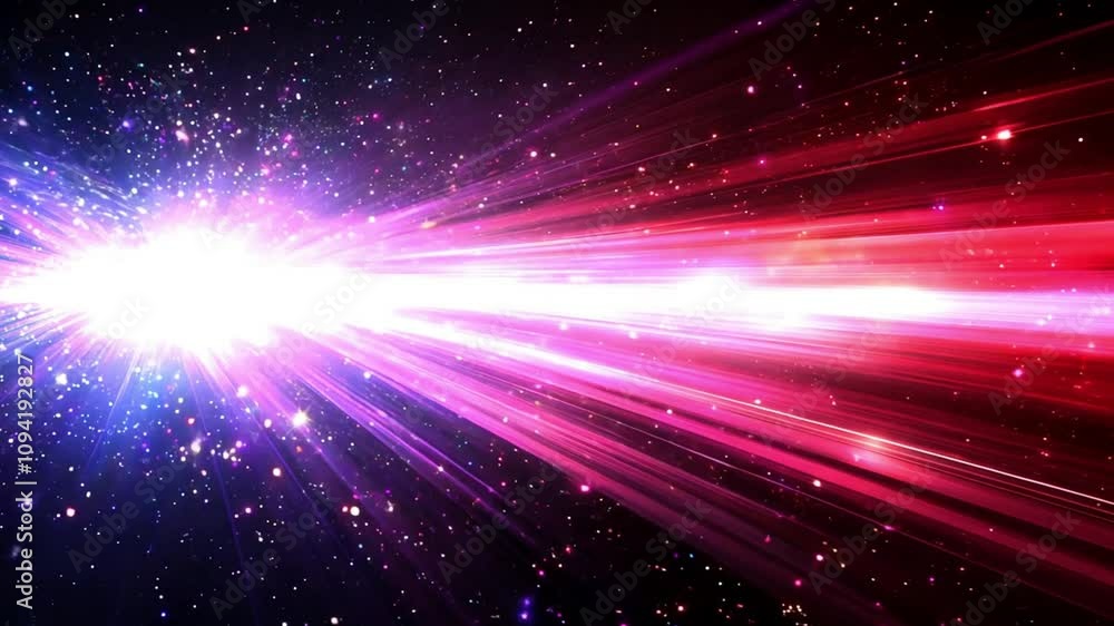 Cosmic Collision of Red and Blue Energy Beams Cosmic Collision of Red and Blue Energy Beams