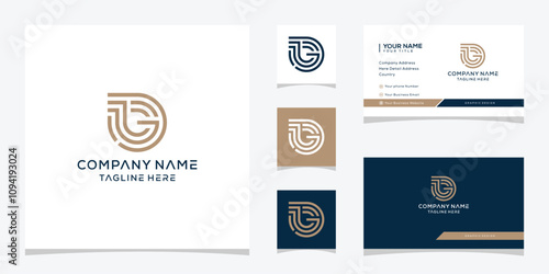 monogram of letter G logo design vector template