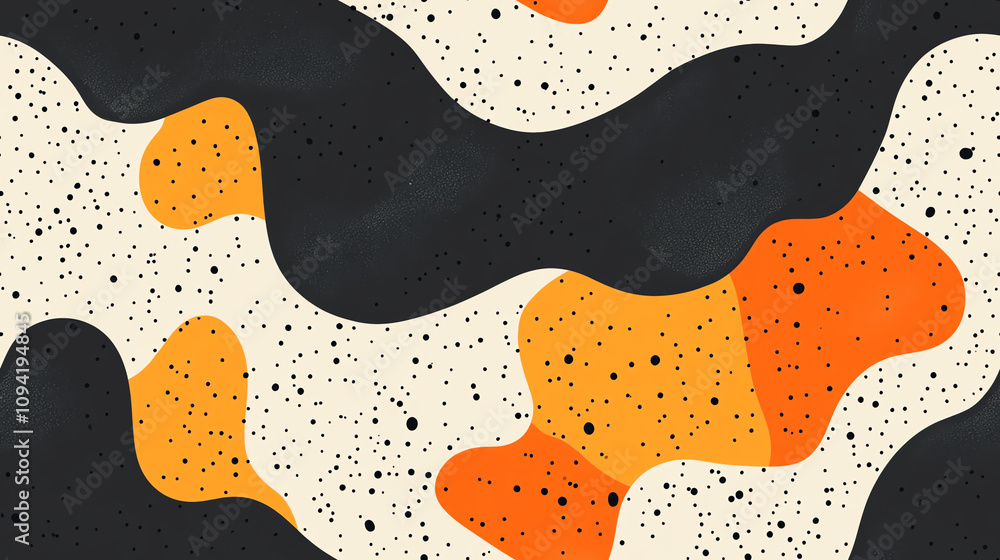 Abstract camouflage seamless pattern in orange and black Abstract camouflage seamless pattern in orange and black