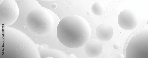 Wallpaper Mural Abstract Modern White Bubble Background with Smooth Texture and Ethereal Atmosphere Torontodigital.ca