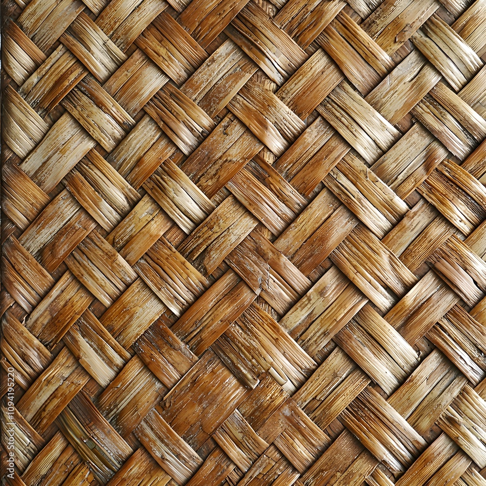 Thai-Style Bamboo Pattern Showcasing Intricate Woven Textures with Warm Natural Colors in a Seamless Arrangement Thai-Style Bamboo Pattern Showcasing Intricate Woven Textures with Warm Natural Colors in a Seamless Arrangement