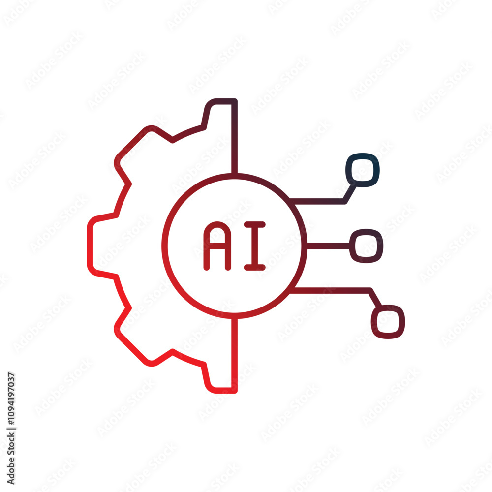 technology gradient icon with white background vector stock illustration technology gradient icon with white background vector stock illustration