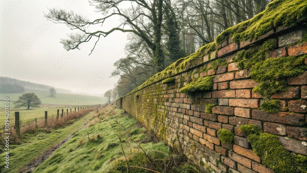 overgrown brick wall with multiple layers of moss and lichen, vegetation, greenery, overgrowth, wild, moss overgrown brick wall with multiple layers of moss and lichen, vegetation, greenery, overgrowth, wild, moss