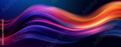 Vibrant Abstract Digital Art Background with Fluid Waves and Colorful Gradients