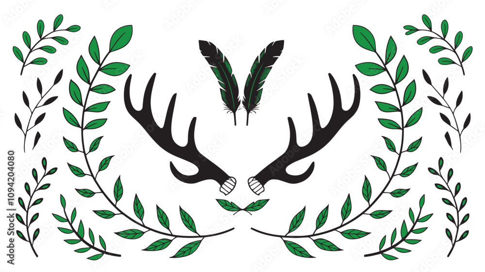 Obraz premium laurel wreath with ribbon