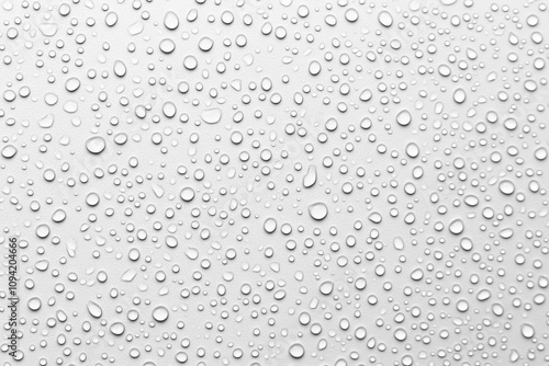 Wallpaper Mural Water droplets on white surface with soft light creating glossy texture and pattern in modern minimal design Torontodigital.ca