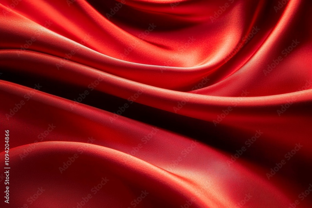Rich Flowing Red Satin Fabric Texture Background Rich Flowing Red Satin Fabric Texture Background