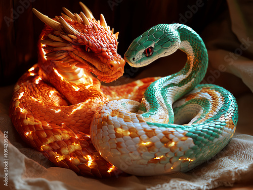Dynamic 2024 Dragon to 2025 Snake Evolution