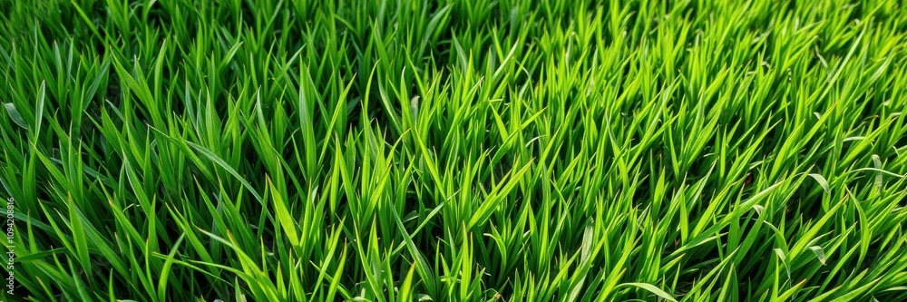 Lush green grass texture background with natural lighting, vibrant Lush green grass texture background with natural lighting, vibrant