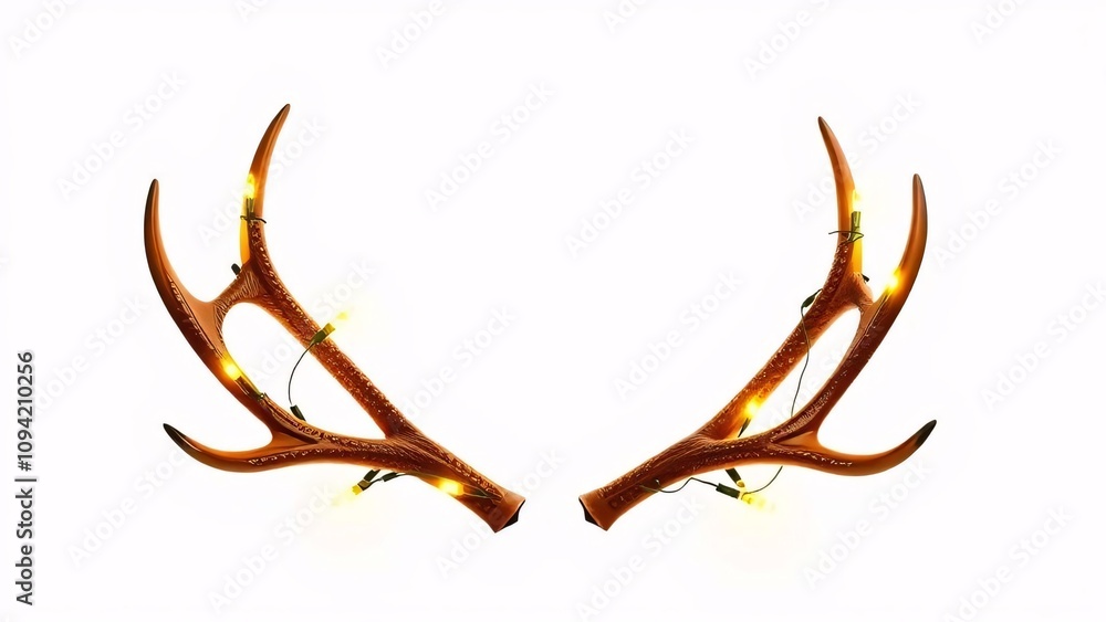 Christmas-themed antlers display home decor festive ambiance indoor space artistic view seasonal celebration concept Christmas-themed antlers display home decor festive ambiance indoor space artistic view seasonal celebration concept