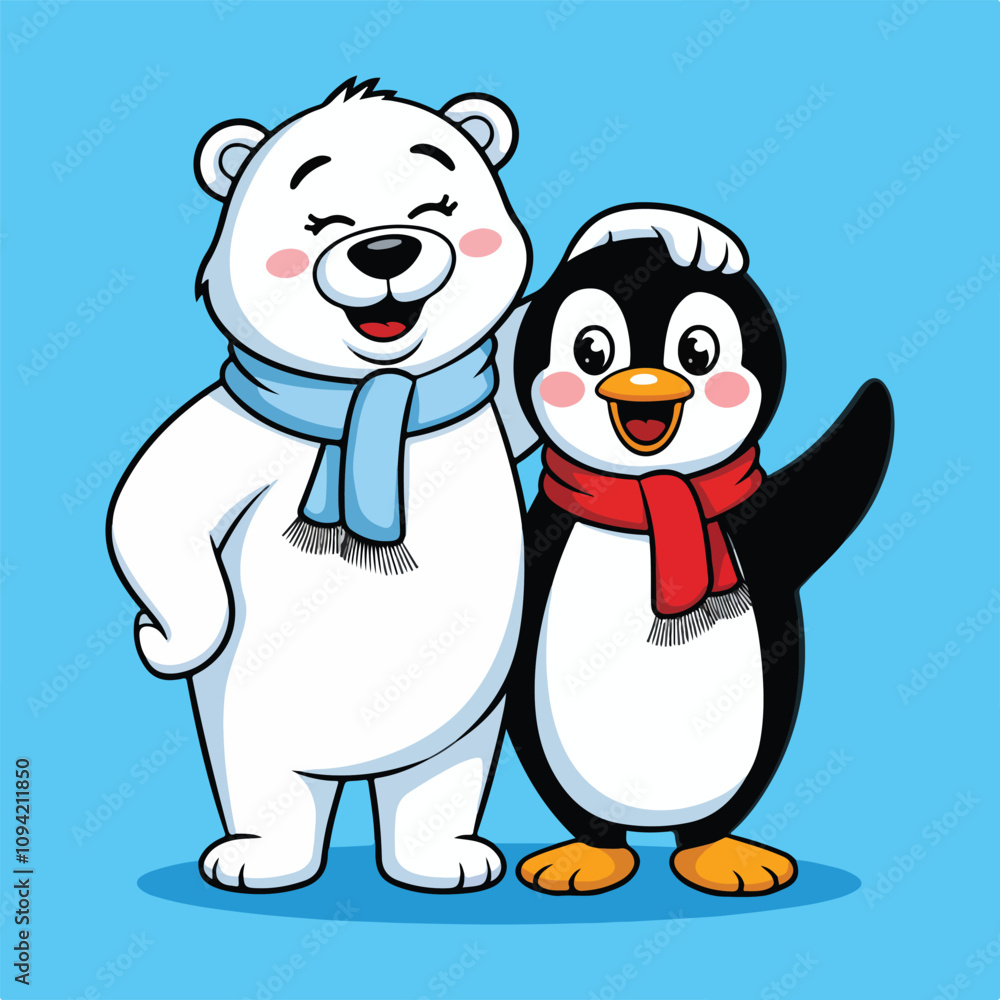 Fototapeta premium Cute Polar Bear Vector