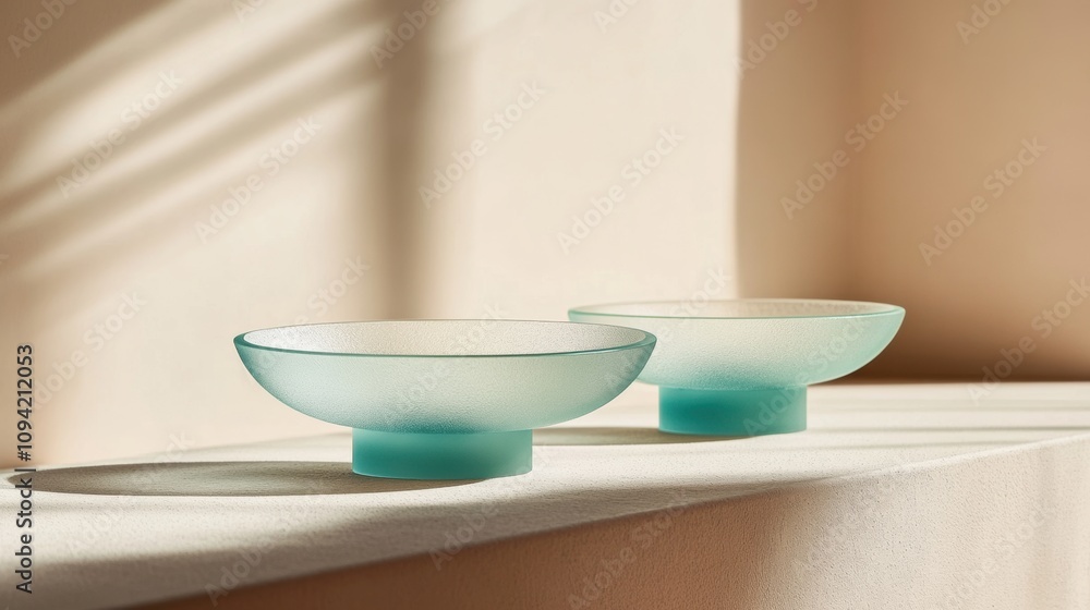 Frosted Glass Bowls. Frosted Glass Bowls.