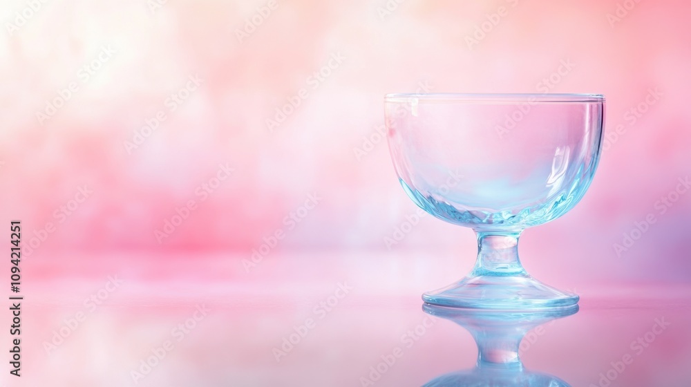 Empty Glass on Pink. Empty Glass on Pink.