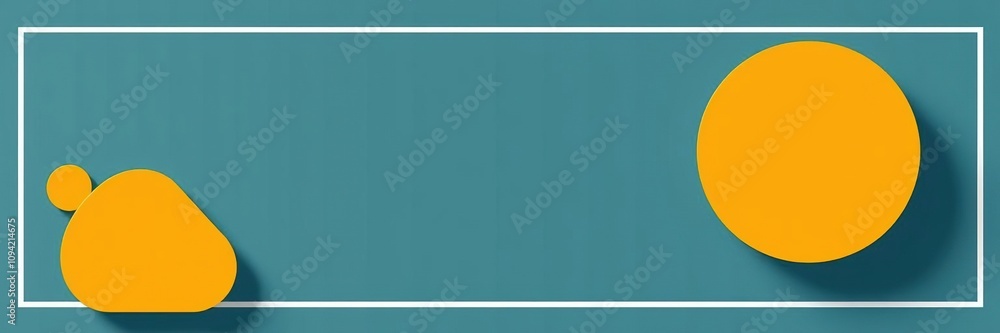 Minimalist Geometric Shapes with White Border, abstract art, white border, clean lines Minimalist Geometric Shapes with White Border, abstract art, white border, clean lines