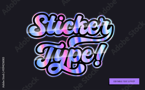 Modern 3D Sticker Text Effect