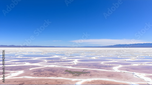 Notable salt flats in northwestern Argentina. photo