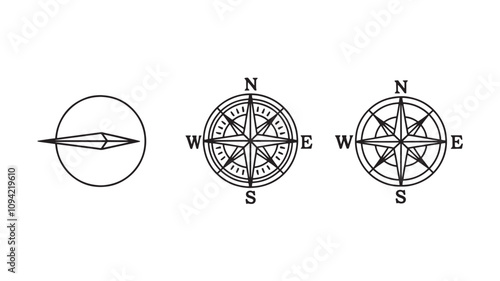 compass set. Vector