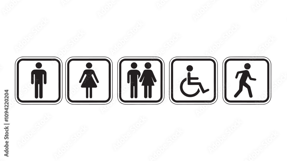 Fototapeta premium sign icon male and female toilet. Vector illustration