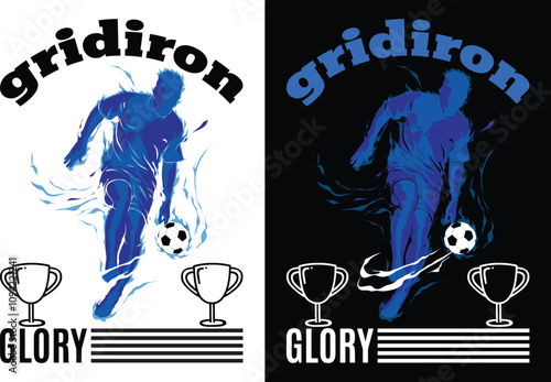 Print Gridiron glory t shirt design and graphics