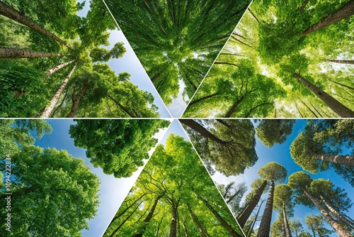 Omnidirectional Collection of Lush Green Plant Life and Trees photo