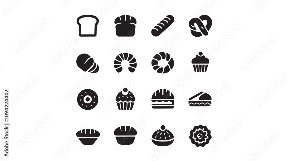 bakery vector icon set bakery vector icon set