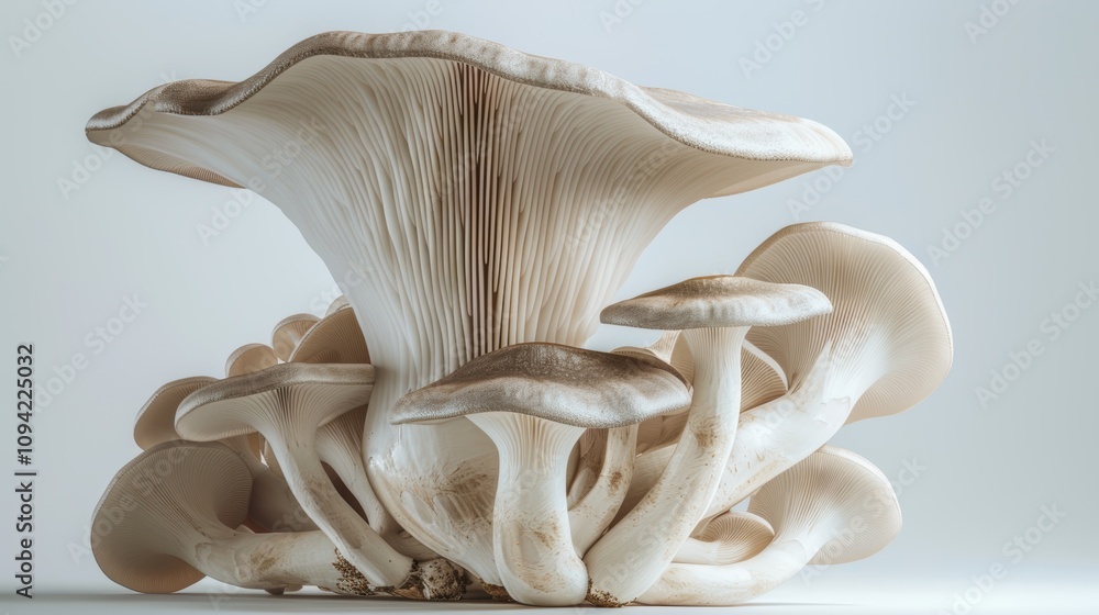 Mushroom against a subtle background, wonderful seasonal growth. Background light, mushroom clear. Mushroom against a subtle background, wonderful seasonal growth. Background light, mushroom clear.
