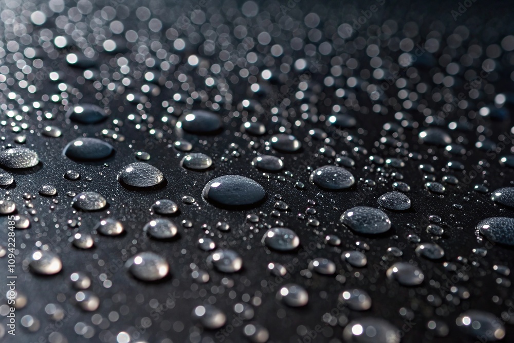 Water droplets with high definition on dark, bead, small, shiny, high definition Water droplets with high definition on dark, bead, small, shiny, high definition