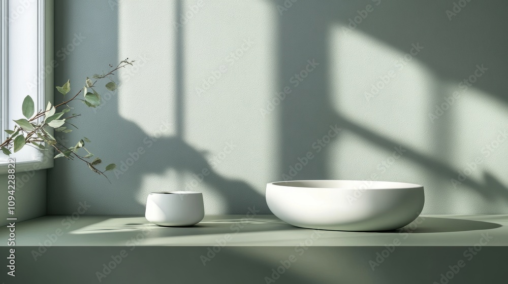 Minimalist Green Interior. Minimalist Green Interior.