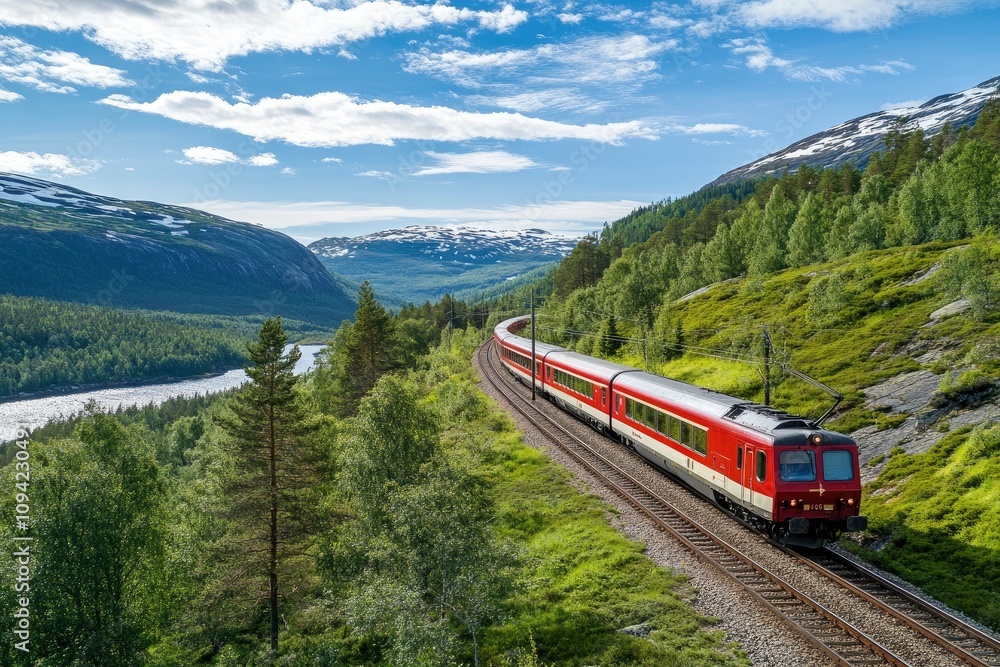 railways along with trees and greenland with generative ai railways along with trees and greenland with generative ai