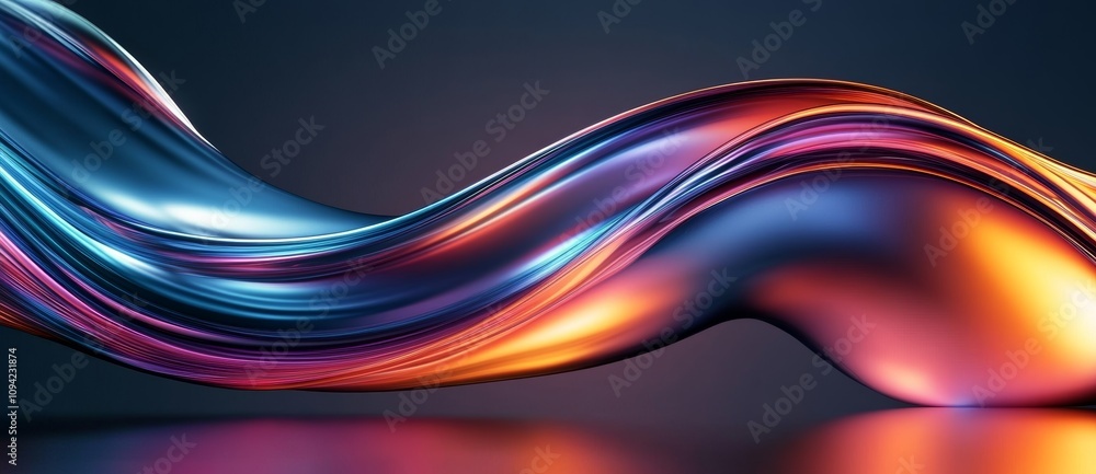 Vibrant Abstract Iridescent Fluid Background Design with Curves and Gradients Vibrant Abstract Iridescent Fluid Background Design with Curves and Gradients
