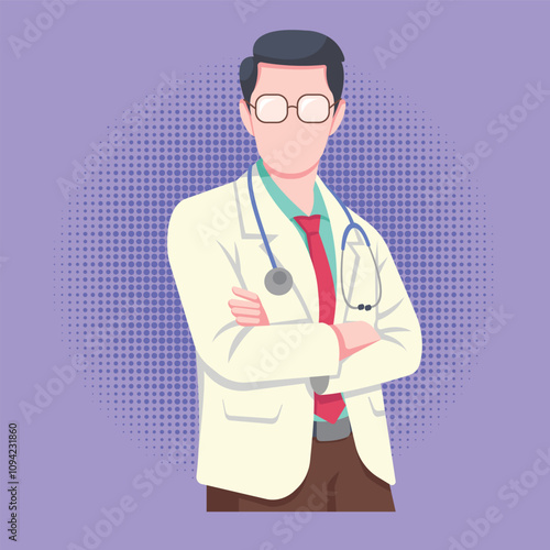 doctor vector art ilustration