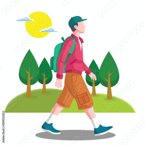 hiking vector art design