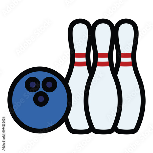the bowling ball hits the bowling pins