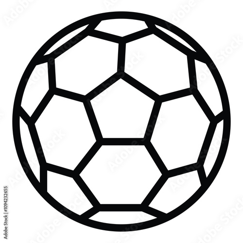 Soccer ball or football flat icon for sports apps and websites. Vector illustration. photo