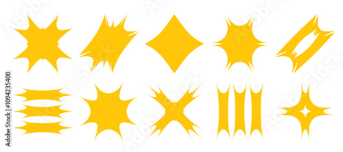Fotografia Trendy Y2k star shape collection