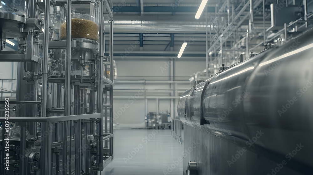 Fototapeta premium Modern Industrial Facility With Advanced Manufacturing Equipment