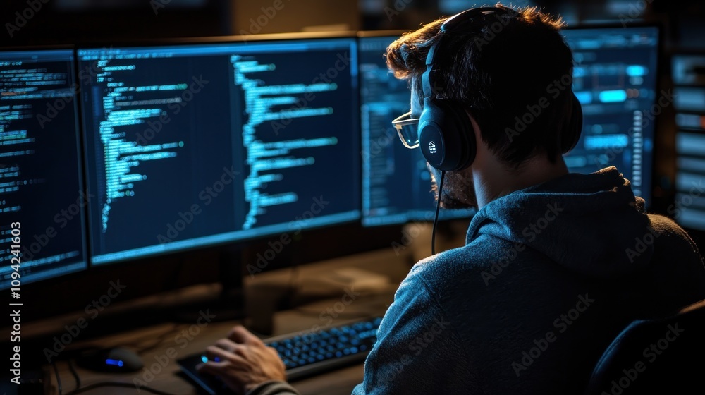 Night Coder: A Programmer's Focus in the Digital Realm