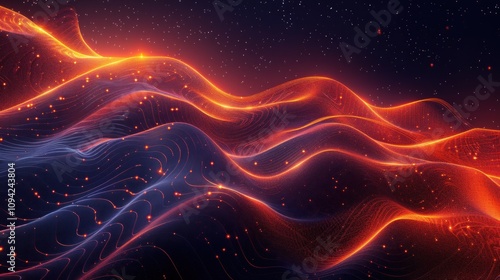 Wallpaper Mural Abstract glowing wave. Torontodigital.ca