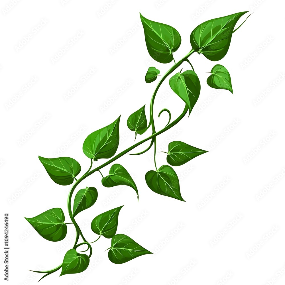 Elegant Green Ivy Vine Climbing with Lush Leaves Against a Bright Background, Perfect for Nature Themes, Organic Designs, and Floral Projects Elegant Green Ivy Vine Climbing with Lush Leaves Against a Bright Background, Perfect for Nature Themes, Organic Designs, and Floral Projects