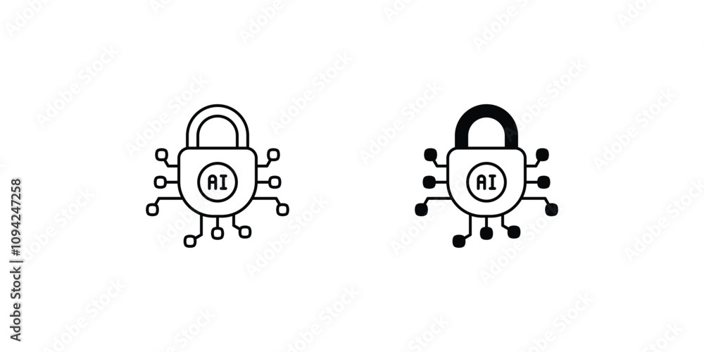 lock set icon with white background vector stock illustration lock set icon with white background vector stock illustration