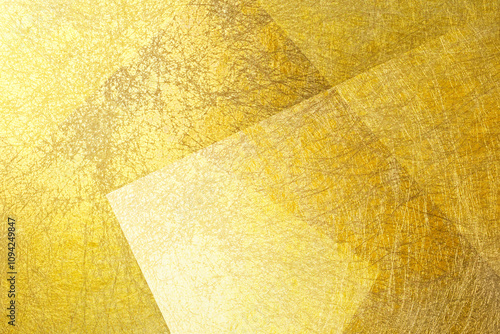 金色の和紙（クローズアップ）背景素材