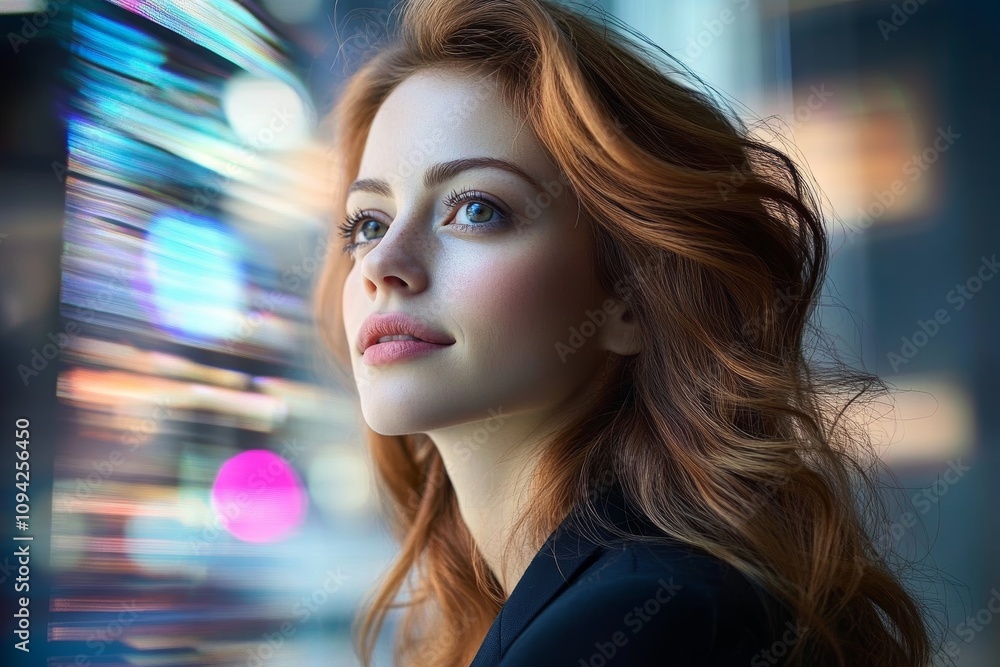 Broker Businesswoman Success at Stock Market Happy Financial Growth Graph Charts Broker Businesswoman Success at Stock Market Happy Financial Growth Graph Charts