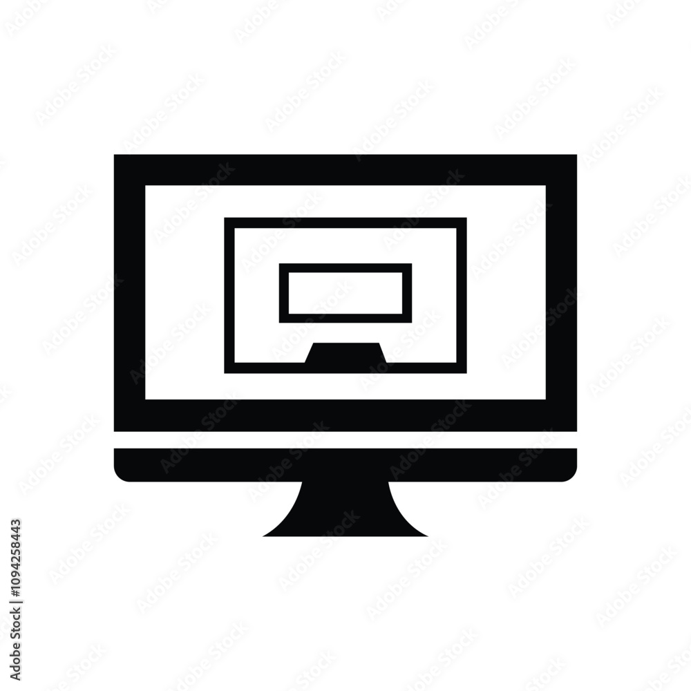 monitor with screen isolated monitor with screen isolated