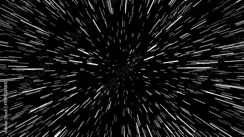 animated star light speed effect on dark backgroud