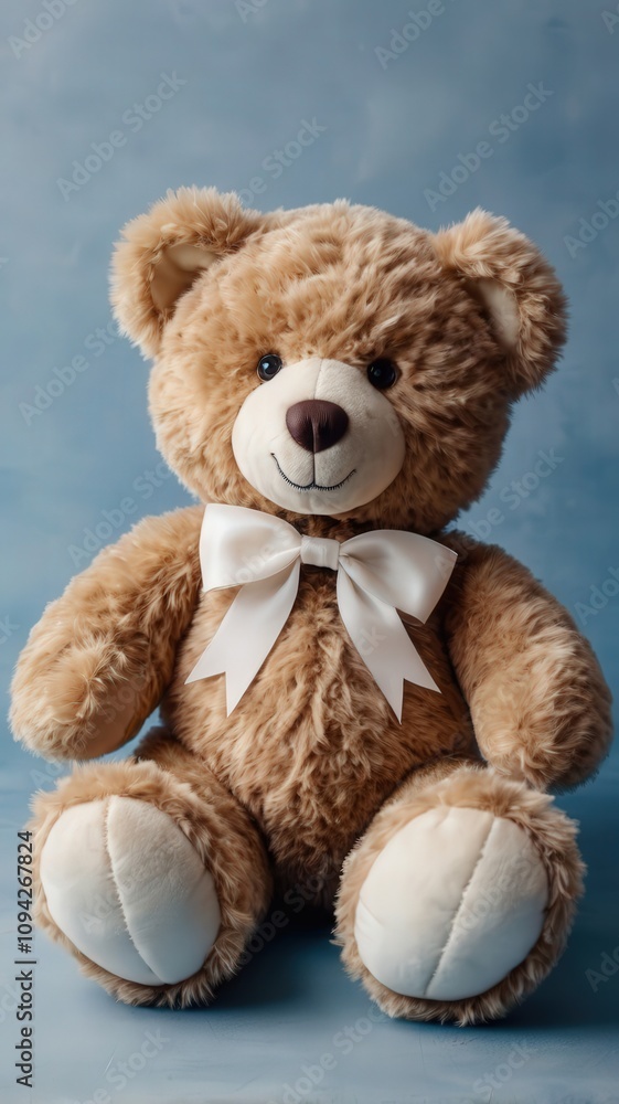 Fototapeta premium bear, toy, teddy, christmas, animal, love, soft, gift, teddy bear, object, fluffy, isolated, heart, brown, child, plush, sitting, cuddly, childhood, stuffed, holiday, fur, doll, furry, hat