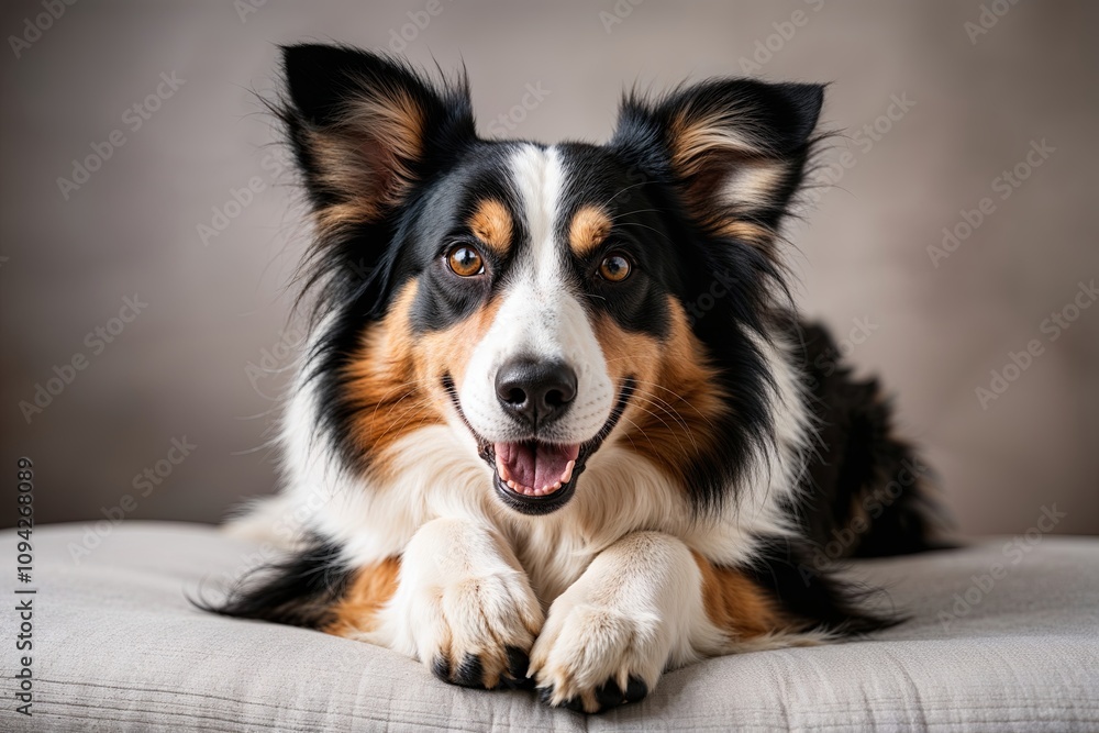 Playful Border Collie Seeking Cuddles Paws Up in Adorable Portrait Playful Border Collie Seeking Cuddles Paws Up in Adorable Portrait