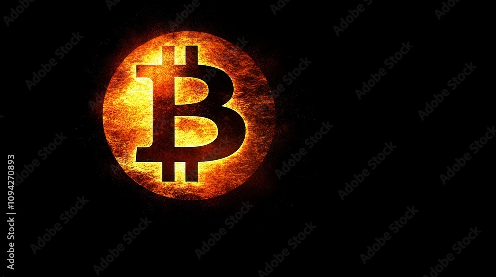 A glowing Bitcoin symbol against a dark background, representing digital currency and financial innovation. A glowing Bitcoin symbol against a dark background, representing digital currency and financial innovation.