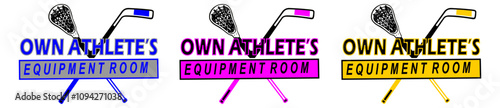 Set of lacrosse design elemen...