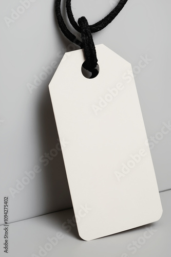 Blank empty mockup of tag label. paper white tag label or sticker