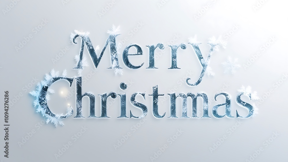 Fototapeta premium Merry Christmas and Happy New Year text